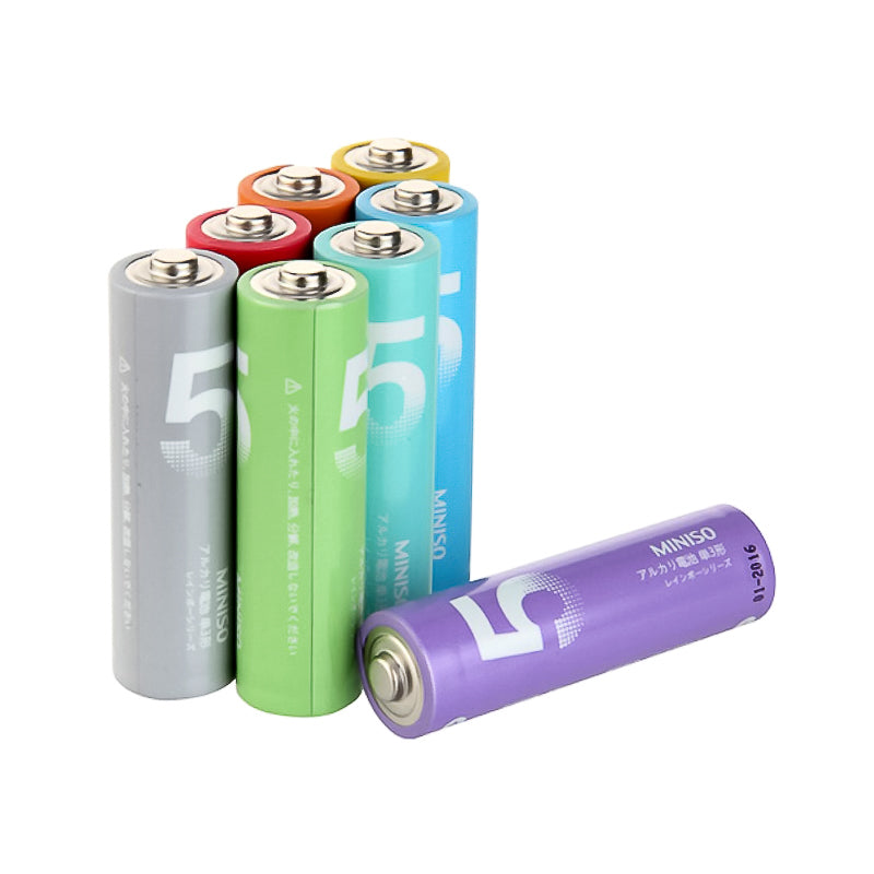 AA Alkaline Battery 8 Pack(Colorful)