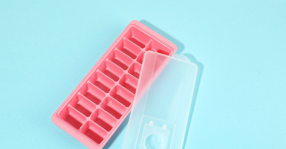 16-Compartment Ice Cube Tray 2 Pack(Pink)