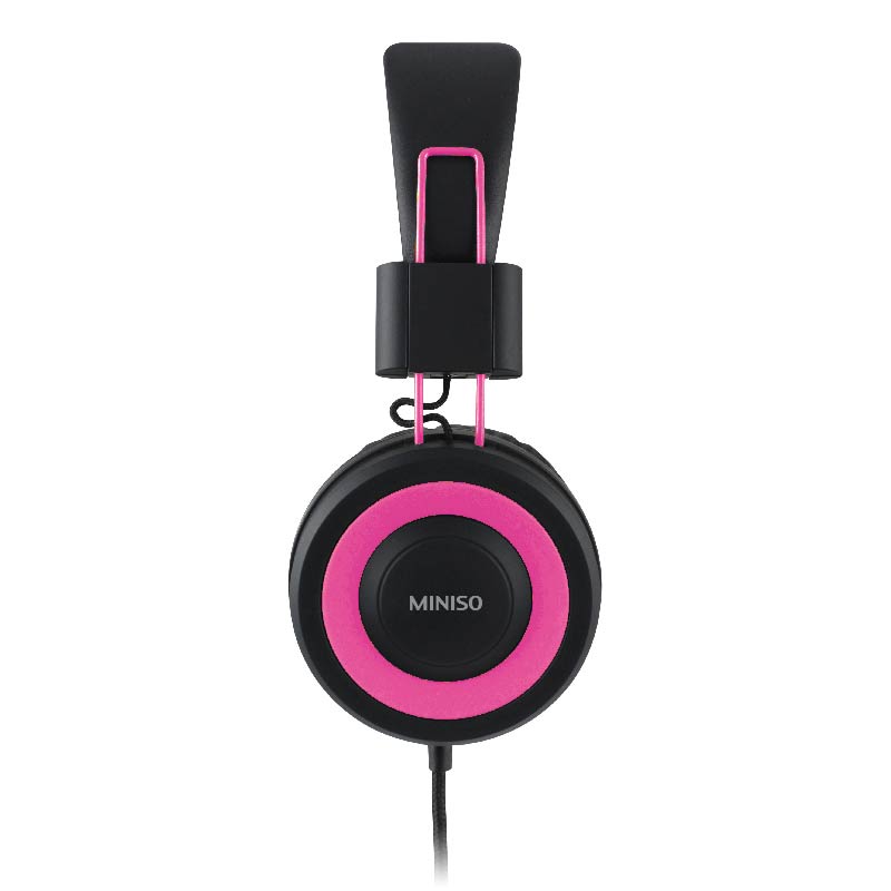 Foldable Headphones(Pink & Black)