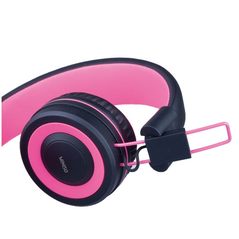 Foldable Headphones(Pink & Black)