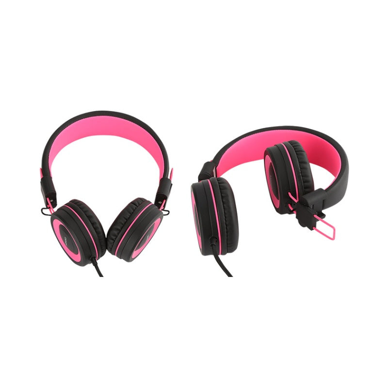 Foldable Headphones(Pink & Black)