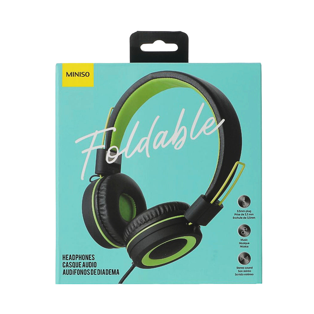 Foldable Headphones(Green & Black)