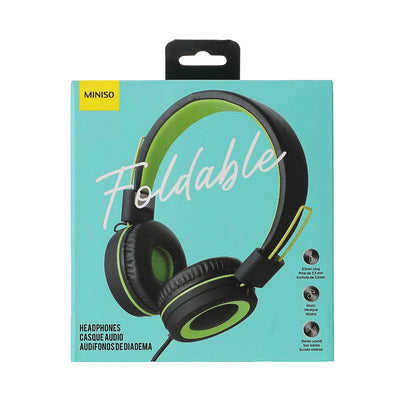 Foldable Headphones(Green & Black)