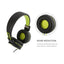 Foldable Headphones(Green & Black)