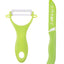 Household Ceramic Knife and Peeler Set (Green)