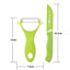 Household Ceramic Knife and Peeler Set (Green)