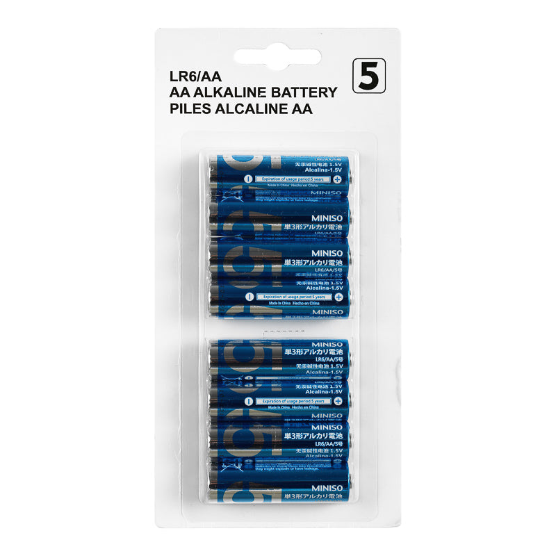 AA Alkaline Battery 8 Pack(Blue)