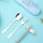 Cute Rabbit Ear Box and Flatware Set（3pcs）