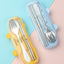 Cute Rabbit Ear Box and Flatware Set（3pcs）