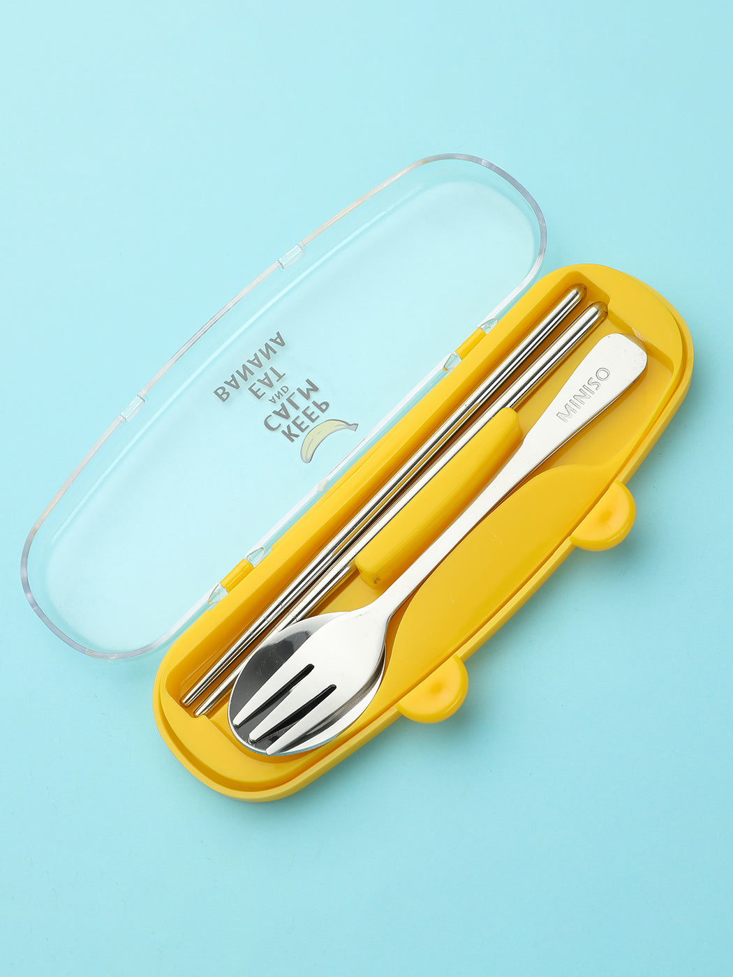 Cute Rabbit Ear Box and Flatware Set（3pcs）