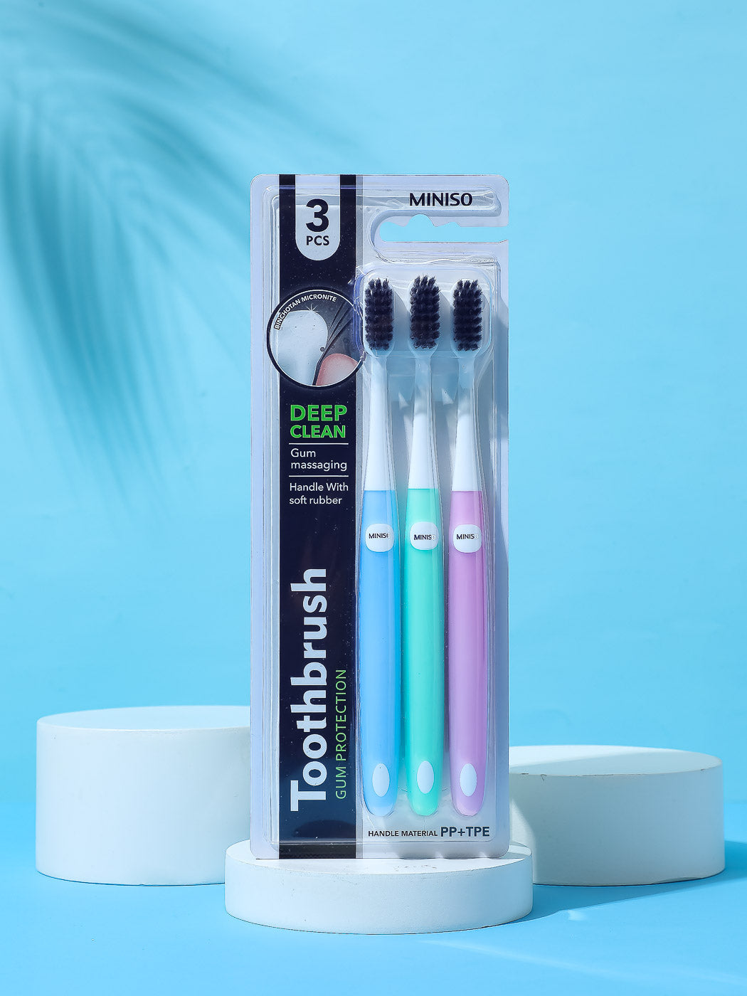 Charcoal Soft Bristles Toothbrush ( 3 Count )