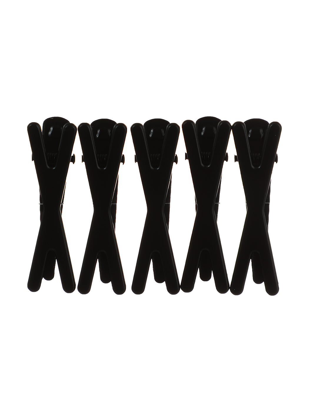 4.5CM X-shaped Rubber Painted Hair Clip 10pcs (Black)