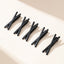 4.5CM X-shaped Rubber Painted Hair Clip 10pcs (Black)