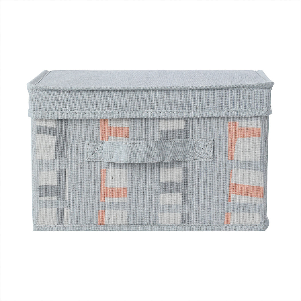 Fabric Storage Box with Cover S(Gray)