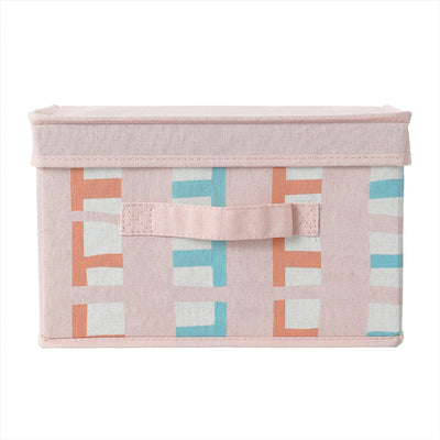 Fabric Storage Box with Cover S(Pink)