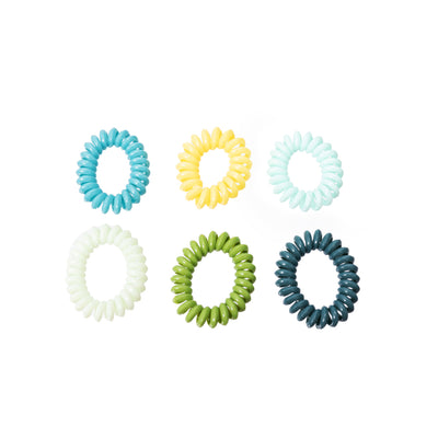 4.0 Colored Spiral Hair Ties (6pcs)