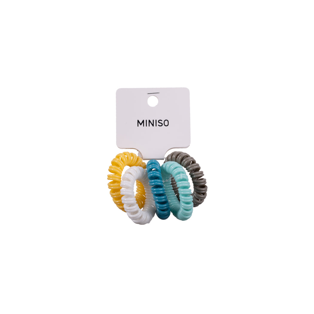 4.5 Colored Spiral Hair Ties (5pcs)