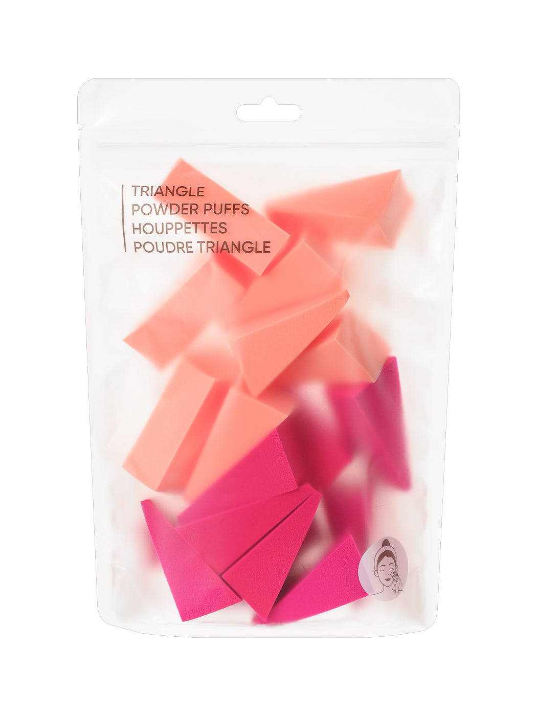 Triangle Powder Puffs (Purple & Pink，20 pcs)