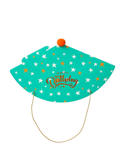 Birthday Party Hat(Green, Stars)
