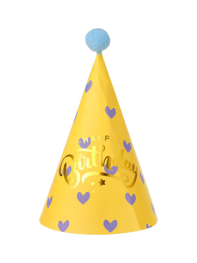 Birthday Party Hat(Yellow, Heart)