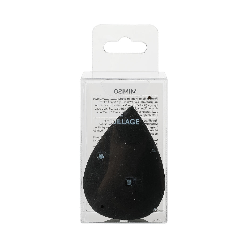 Soft Water Drop Shape Makeup Sponge (Black)