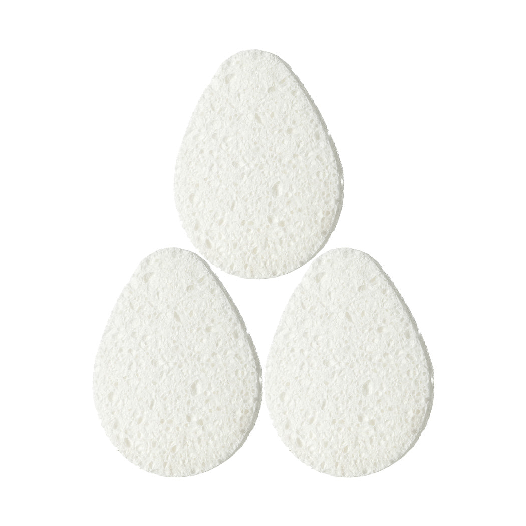 Wood Pulp Fiber Faical Cleansing Sponges (3 pcs)