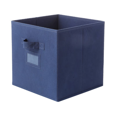 Solid Color Fabric Storage Bin(Navy Blue)