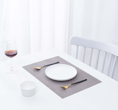 Check Placemat (Silver/Gray)