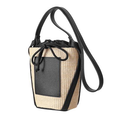 Knitting Series 2.0 Drawstring Crossbody Bag(Black)