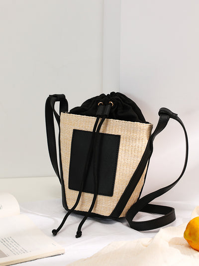 Knitting Series 2.0 Drawstring Crossbody Bag(Black)