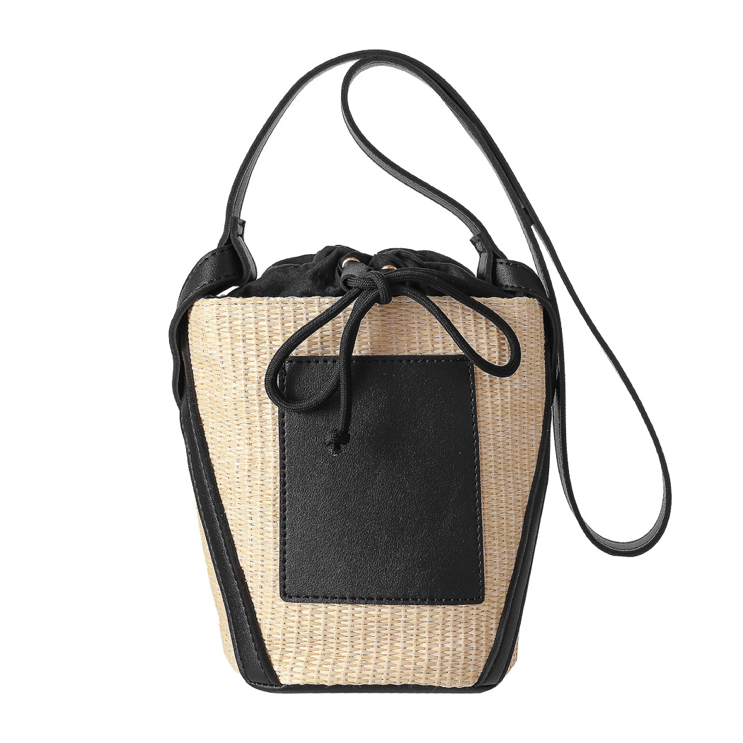 Knitting Series 2.0 Drawstring Crossbody Bag(Black)