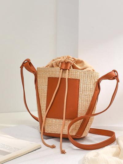 Knitting Series 2.0 Drawstring Crossbody Bag(Brown)