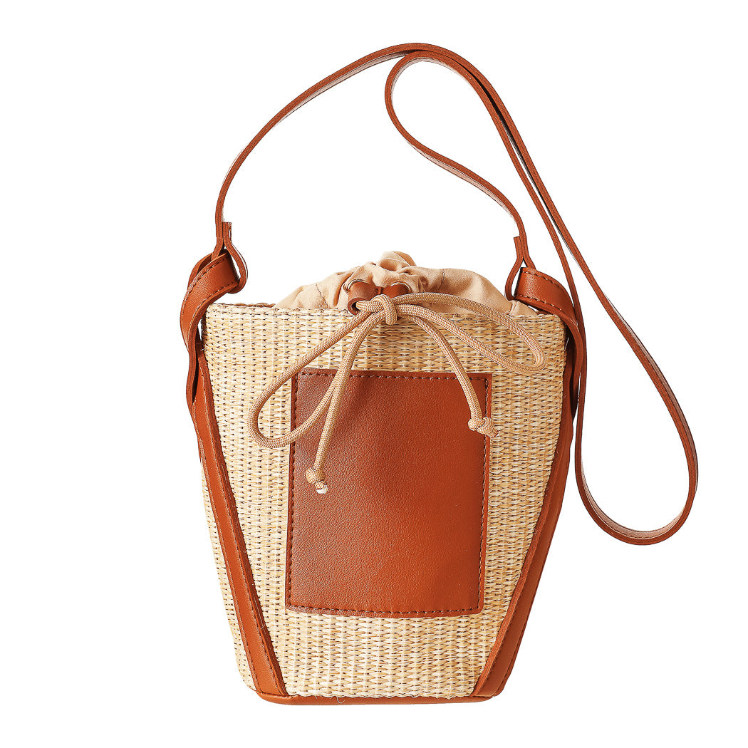 Knitting Series 2.0 Drawstring Crossbody Bag(Brown)