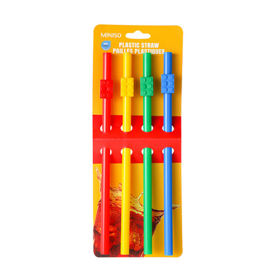 Building Blocks Series Plastic Straw (4 pcs)