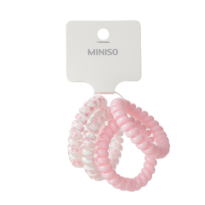 5.0cm Printed Spiral Hair Tie (4 pcs)