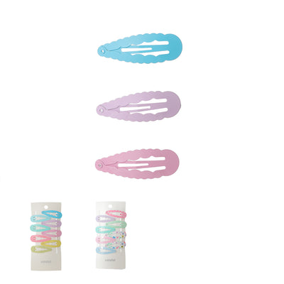 5cm Wave Design Water Drop Hair Clip (8 pcs)