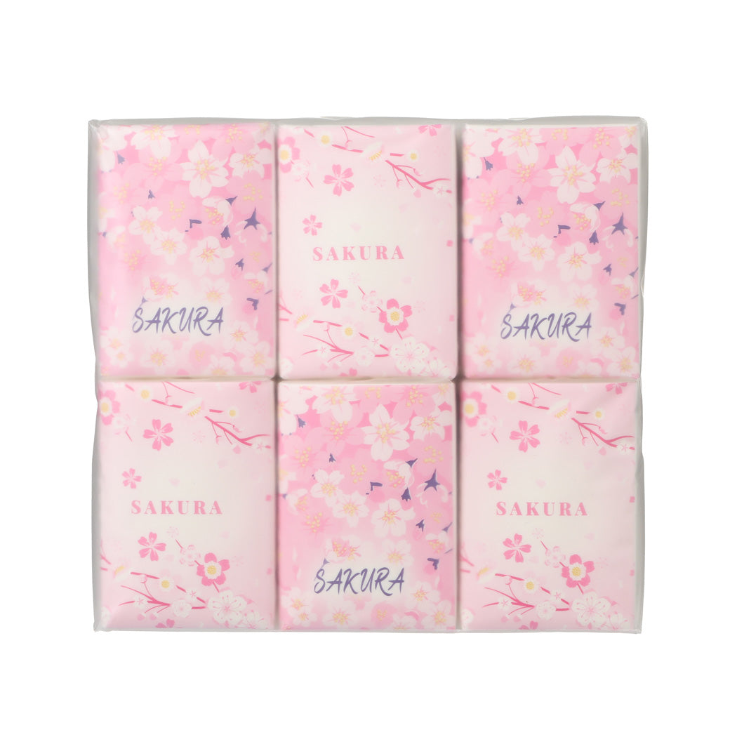 Sakura Blossom Series Pocket Packs Facial Tissues (18 Packs)