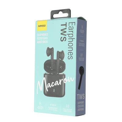 Macaron Half In-Ear TWS Earphones  Model: S88(Black)