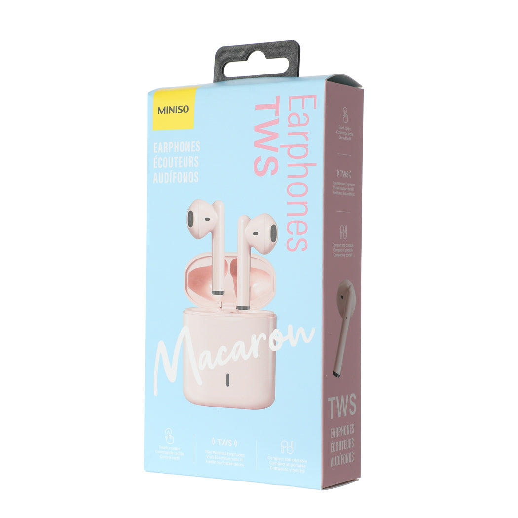 Macaron Half In-Ear TWS Earphones  Model: S88(Pink)