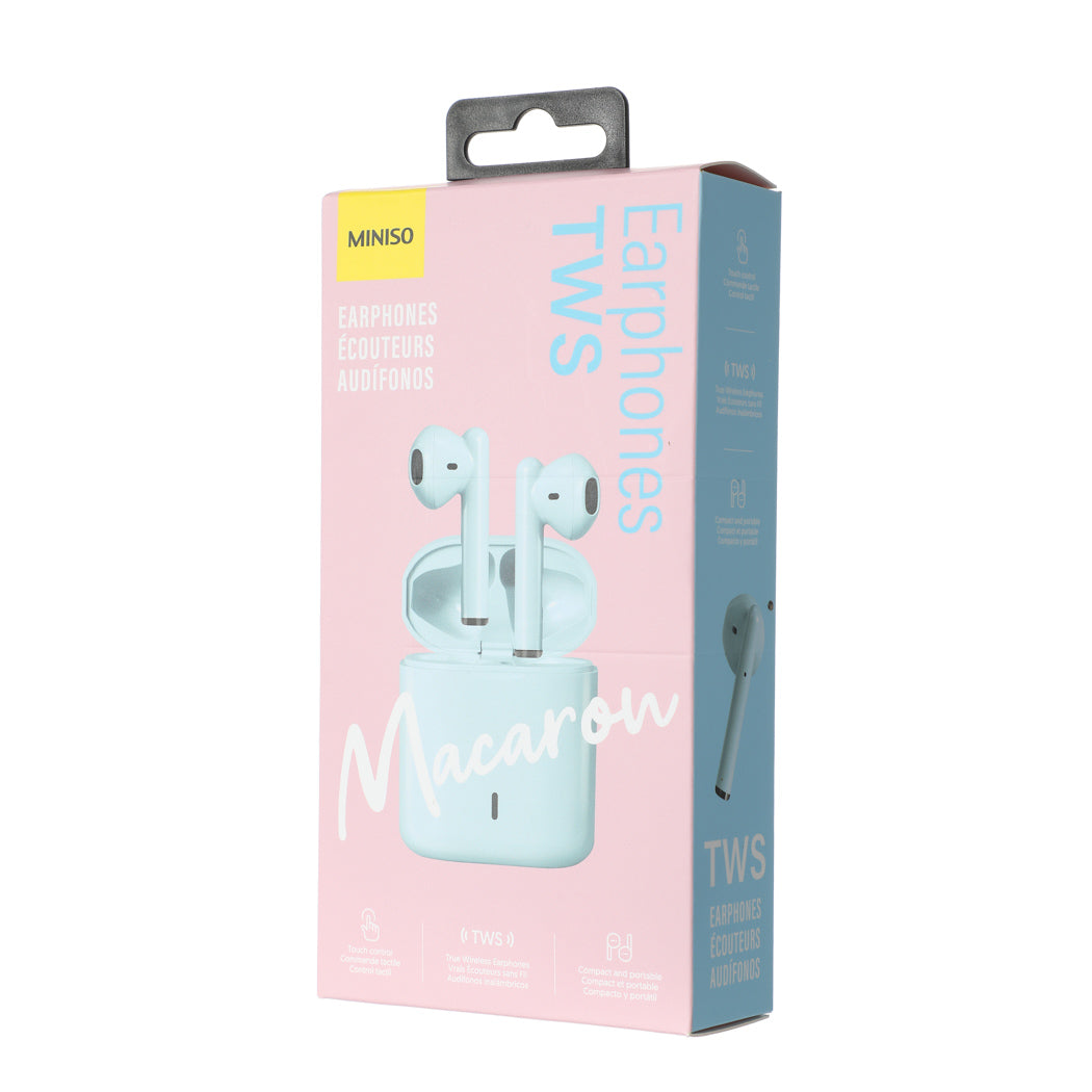 Macaron Half In-Ear TWS Earphones  Model: S88(Blue)