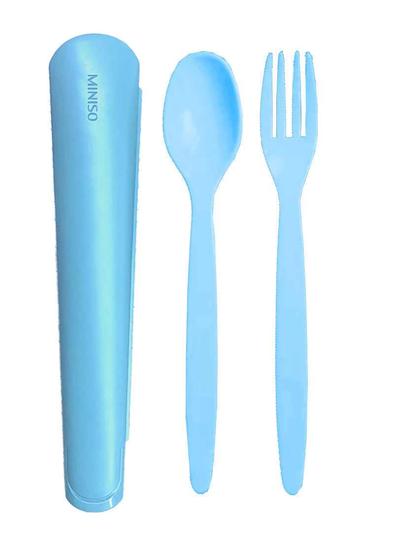 Portable Flatware Set(Spoon&Fork)(Blue)