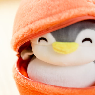 Fruit Series Penguin Plush Toy Surprise Ball(Orange)