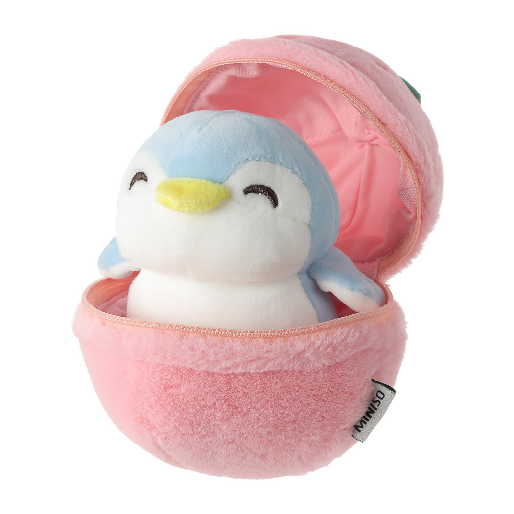 Fruit Series Penguin Plush Toy Surprise Ball(Strawberry)