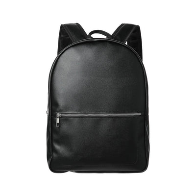 Men's Backpack with Silvery Zipper (Black)