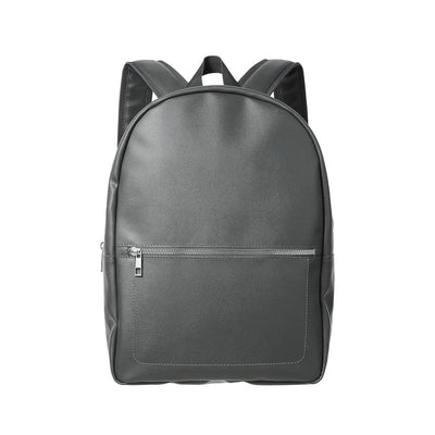 Men's Backpack with Silvery Zipper (Dark Gray)