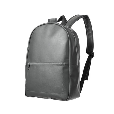 Men's Backpack with Silvery Zipper (Dark Gray)