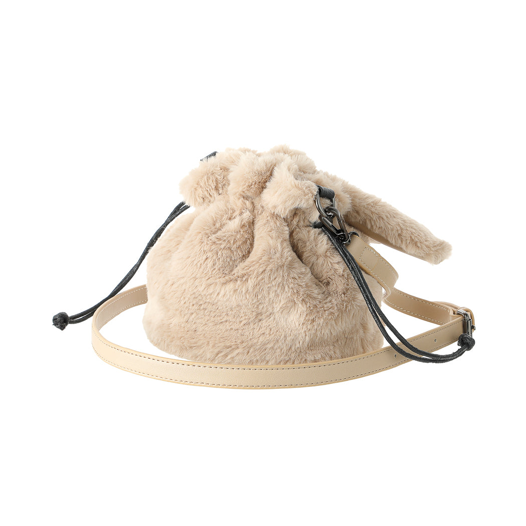 Plush Rabbit Crossbody Bag(Apricot)