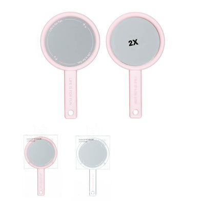 Mini Double Sided Hand-Held Vanity Mirror