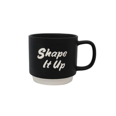 Solid Base Color Ceramic Mug - 400mL(Black)