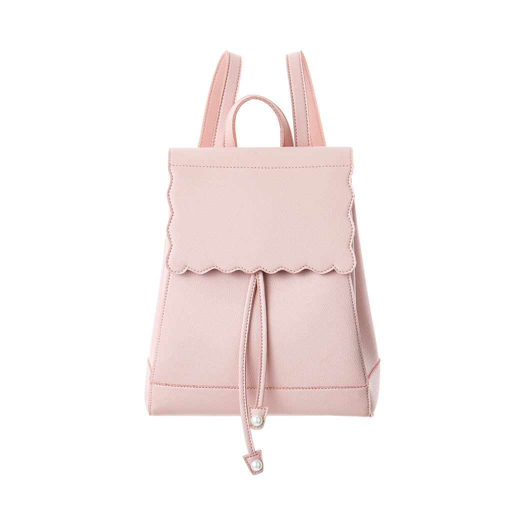 Scalloped Flap Backpack(Pink)